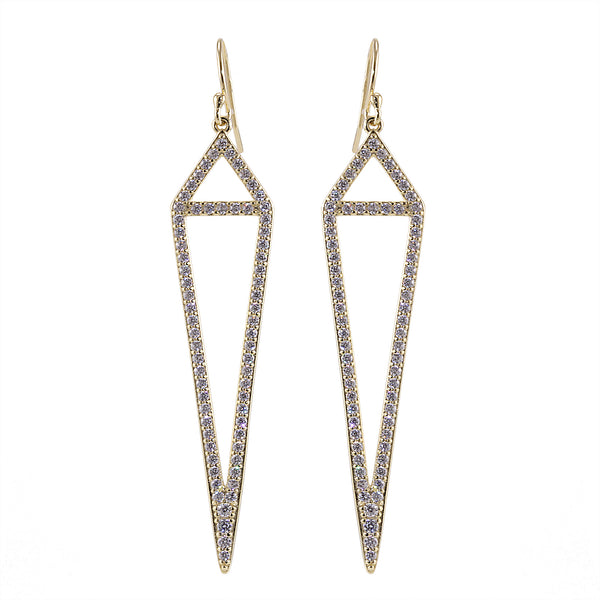 Anna Earrings with Simulated Diamonds