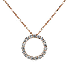 Circle of Life Eternity Necklace Rose Gold